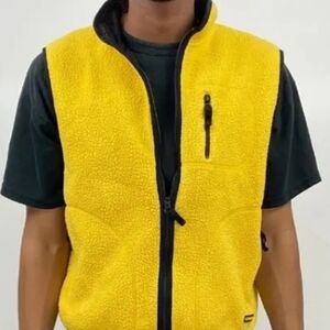 American Eagle Outfitters Yellow Fleece Vest